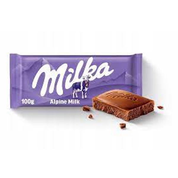 Milka Alpine Milk Chocolate Bar 100 g