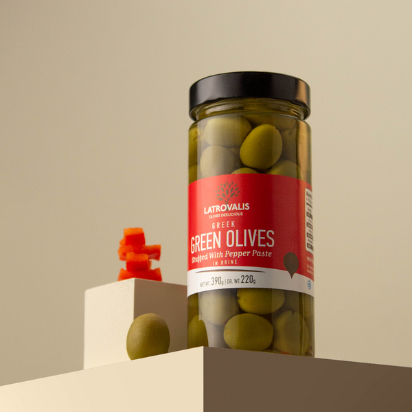 Green Olives Stuffed with Pepper Paste
