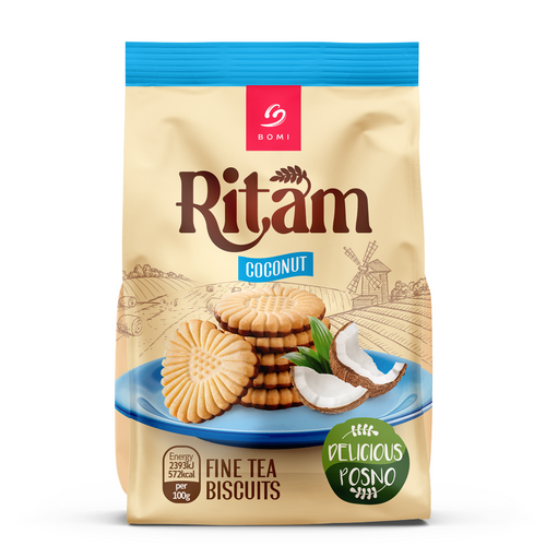 Ritam fine tea biscuit with coconut