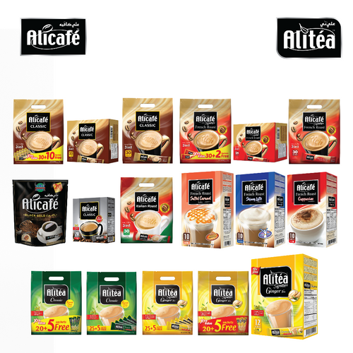 AliCafe & AliTea Product Range
