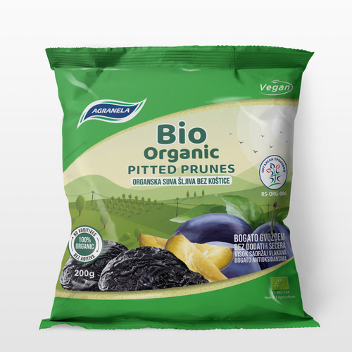 Bio organic pitted prunes