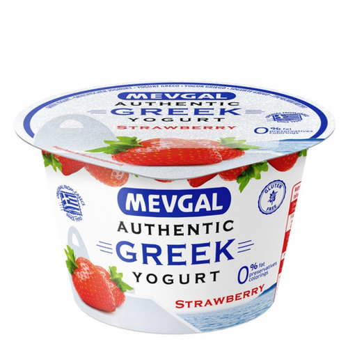 MEVGAL Auth. Greek Yogurt 0%, Strawberry