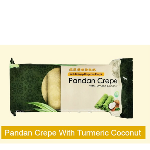 PANDAN CREPE WITH TURMERIC COCONUT