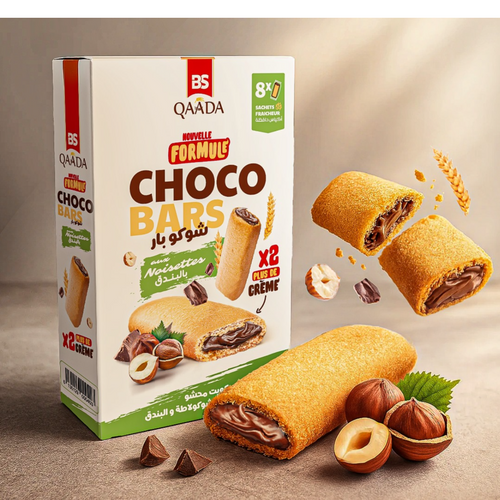 Bis with chocolate and hazelnut cream