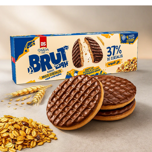 Chocolate-covered multigrain biscuits