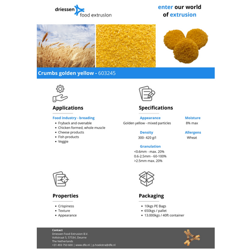 Crumbs golden yellow
