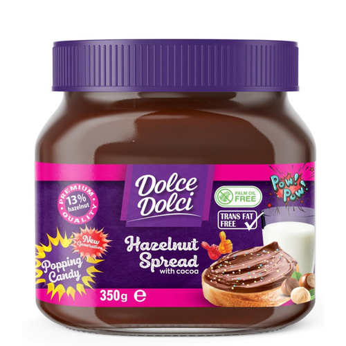 HAZELNUT SPREAD WITH POPPING CANDY