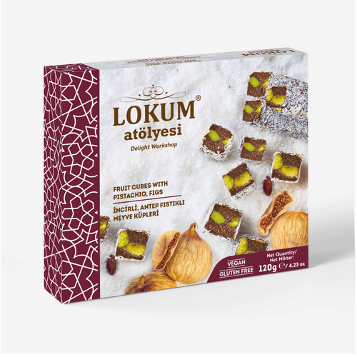 Fruit Cubes with Pistachio, Figs