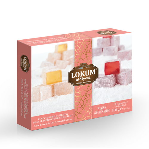 Plain and Rose Flavored Turkish Delight