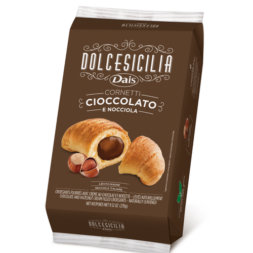 Choco and hazelnut croissants